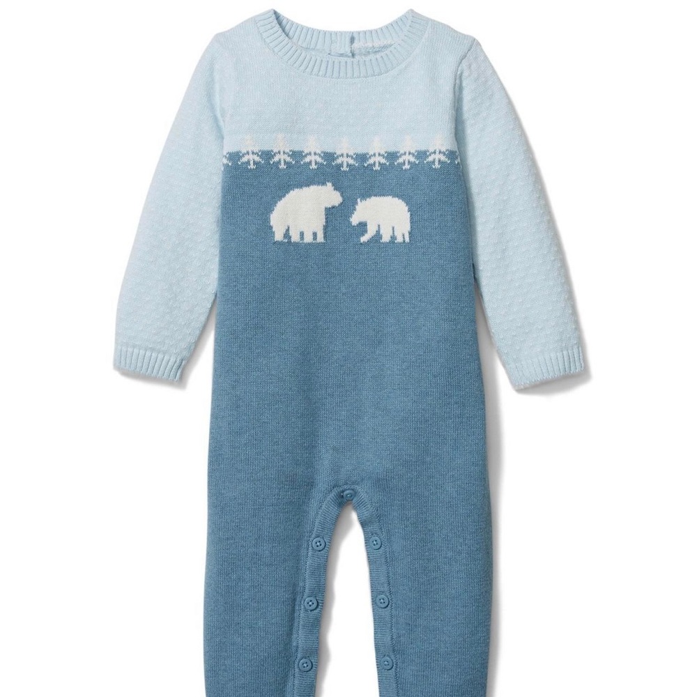 NWT Janie and Jack Baby Bear Sweater 1-Piece